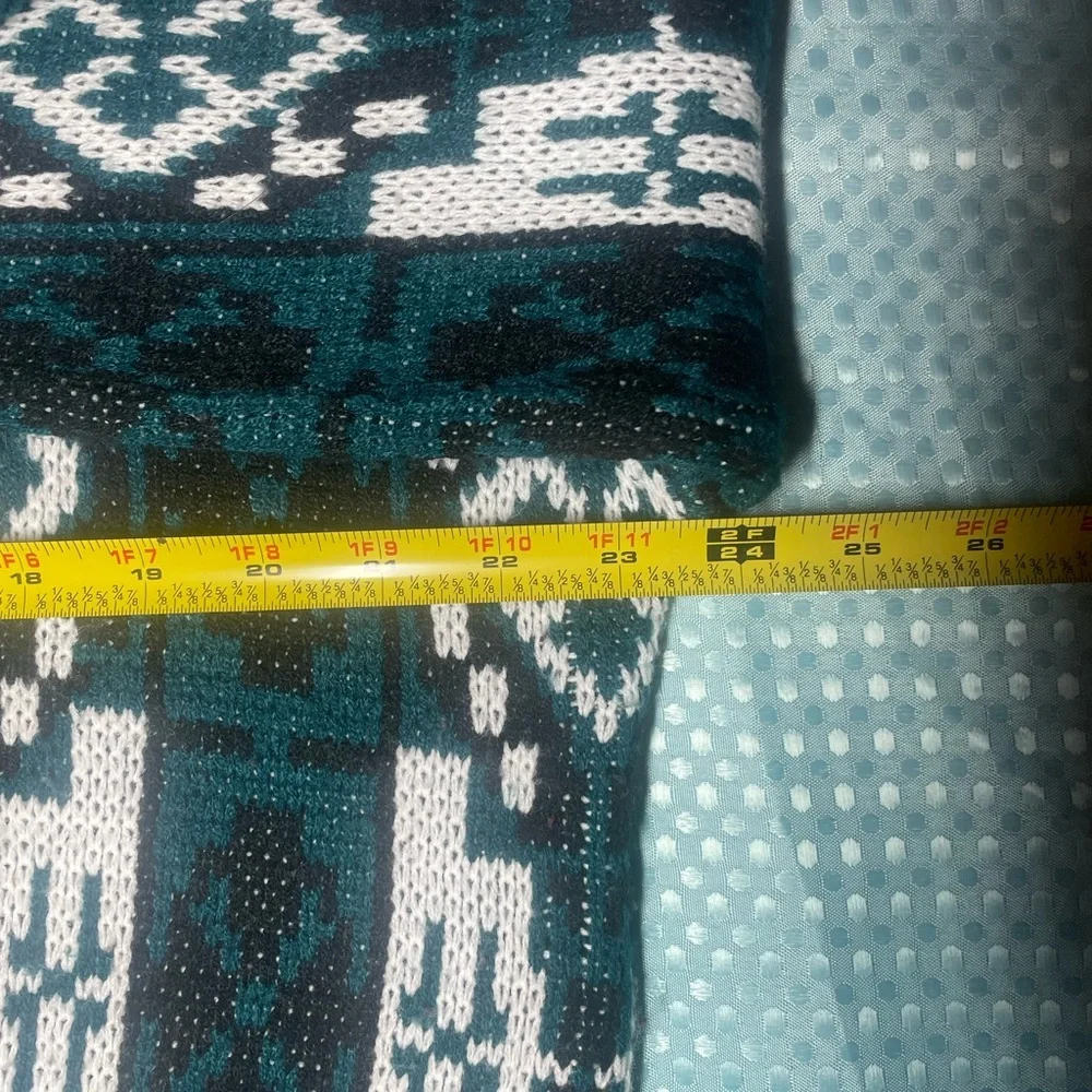 Vintage McGregor Patterned Blue Black Acrylic Knit Crewneck sz XL